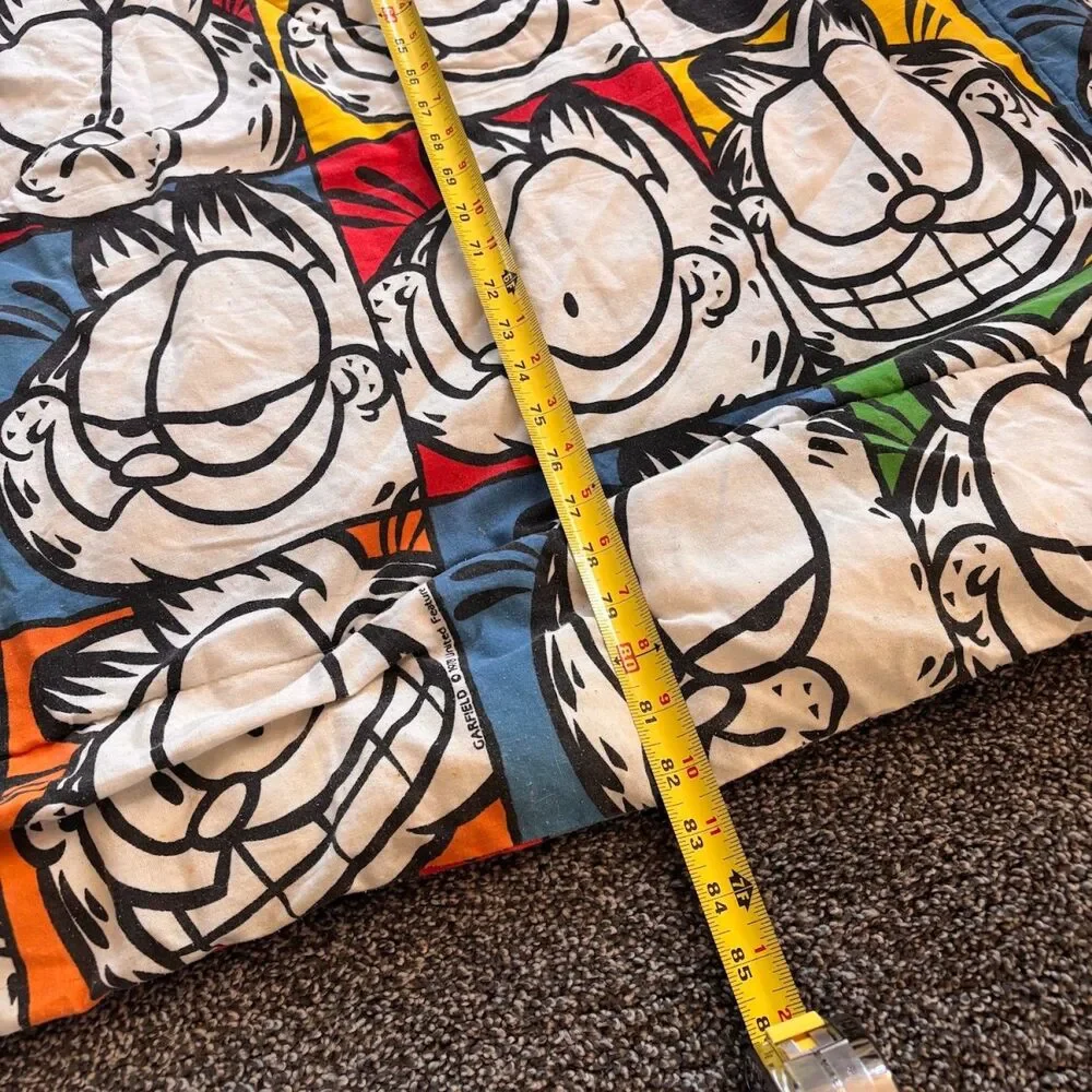 Vintage Pure GARFIELD Twin Franco Comforter Andy Warhol Colorblock Style